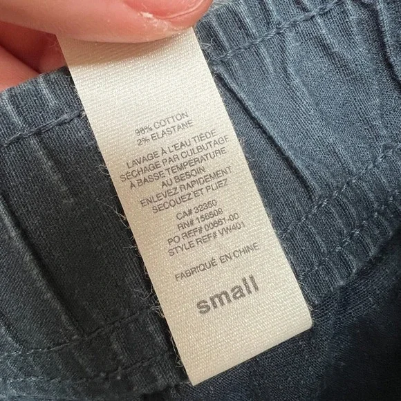 Vuori Pants Womens S Blue Ripstop VW401 Zip Pockets Cargo Hiking Straight Leg